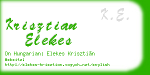 krisztian elekes business card